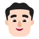man factory worker: medium-light skin tone Flat
