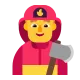 Man Firefighter Flat