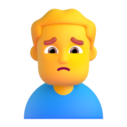 Man Frowning 3D