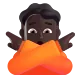 man gesturing NO: dark skin tone Color