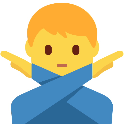 Man Gesturing No