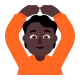 man gesturing OK: dark skin tone Flat
