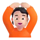 man gesturing OK: light skin tone Color
