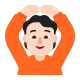 man gesturing OK: light skin tone Flat