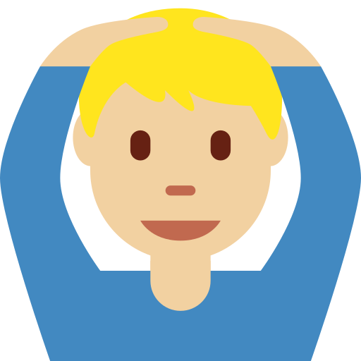 man gesturing OK: medium-light skin tone
