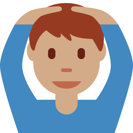 man gesturing OK: medium skin tone