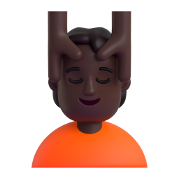 man getting massage: dark skin tone 3D