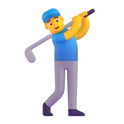 Man Golfing 3D