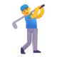 Man Golfing Color