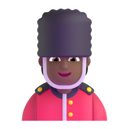 man guard: medium-dark skin tone 3D