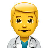 Man Health Worker Apple Emoji