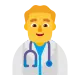 Man Health Worker Flat