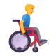 Man in Manual Wheelchair Facing Right Color