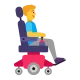 Man in Motorized Wheelchair Facing Right Flat