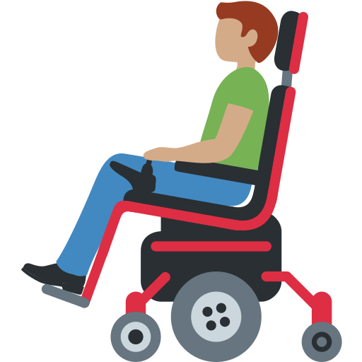 Man In Motorized Wheelchair Medium Skin Tone