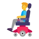 Man in Motorized Wheelchair Flat