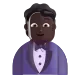 man in tuxedo: dark skin tone Color