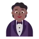 man in tuxedo: medium-dark skin tone Flat