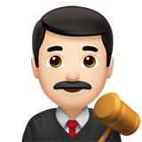 man judge: light skin tone