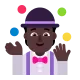 man juggling: dark skin tone Flat