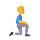 Man Kneeling Facing Right Color