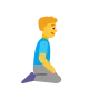 Man Kneeling Facing Right Flat