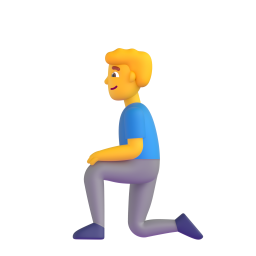 Man Kneeling 3D