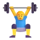 Man Lifting Weights Color