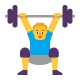 Man Lifting Weights Flat