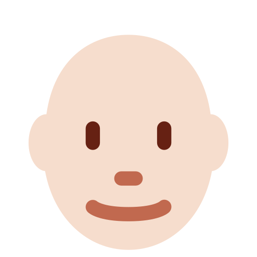 Man Light Skin Tone Bald