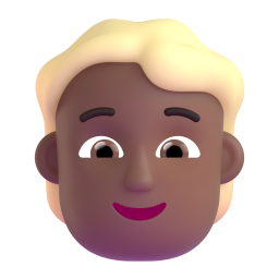 Man Medium Dark Skin Tone Blond Hair 3D
