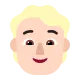 Man Medium Light Skin Tone Blond Hair Flat