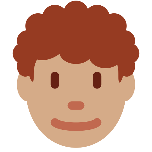 Man Medium Skin Tone Curly Hair