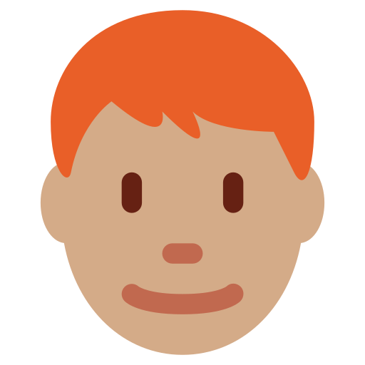 Man Medium Skin Tone Red Hair