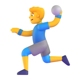 Man Playing Handball 3D