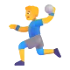 Man Playing Handball Color