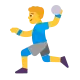 Man Playing Handball Flat