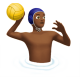 man playing water polo: medium-dark skin tone 3D