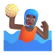 man playing water polo: medium-dark skin tone Color