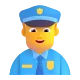Man Police Officer Color