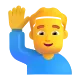 Man Raising Hand Color
