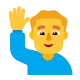 Man Raising Hand Flat