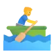 Man Rowing Boat Color