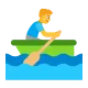 Man Rowing Boat Flat