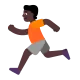 man running: dark skin tone Flat