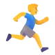 Man Running Facing Right Color