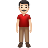Man Standing Light Skin Tone Apple Emoji