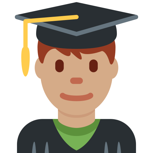 man student: medium skin tone