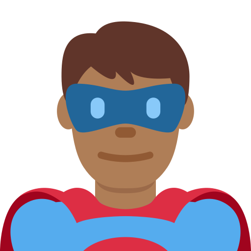 Man Superhero Medium Dark Skin Tone