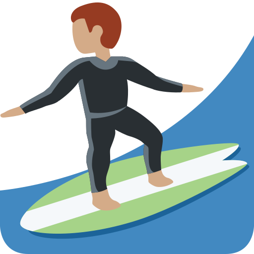 man surfing: medium skin tone